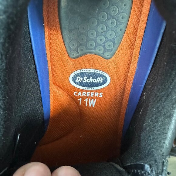 Dr. Scholls Mens Black Oil & Slip Resistant Leather Work Shoes Advanced Comfort - Picture 3 of 7